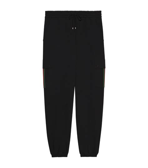 gucci gray sweatpants stripe w2c|Web Stripe cotton jersey sweatpants in grey .